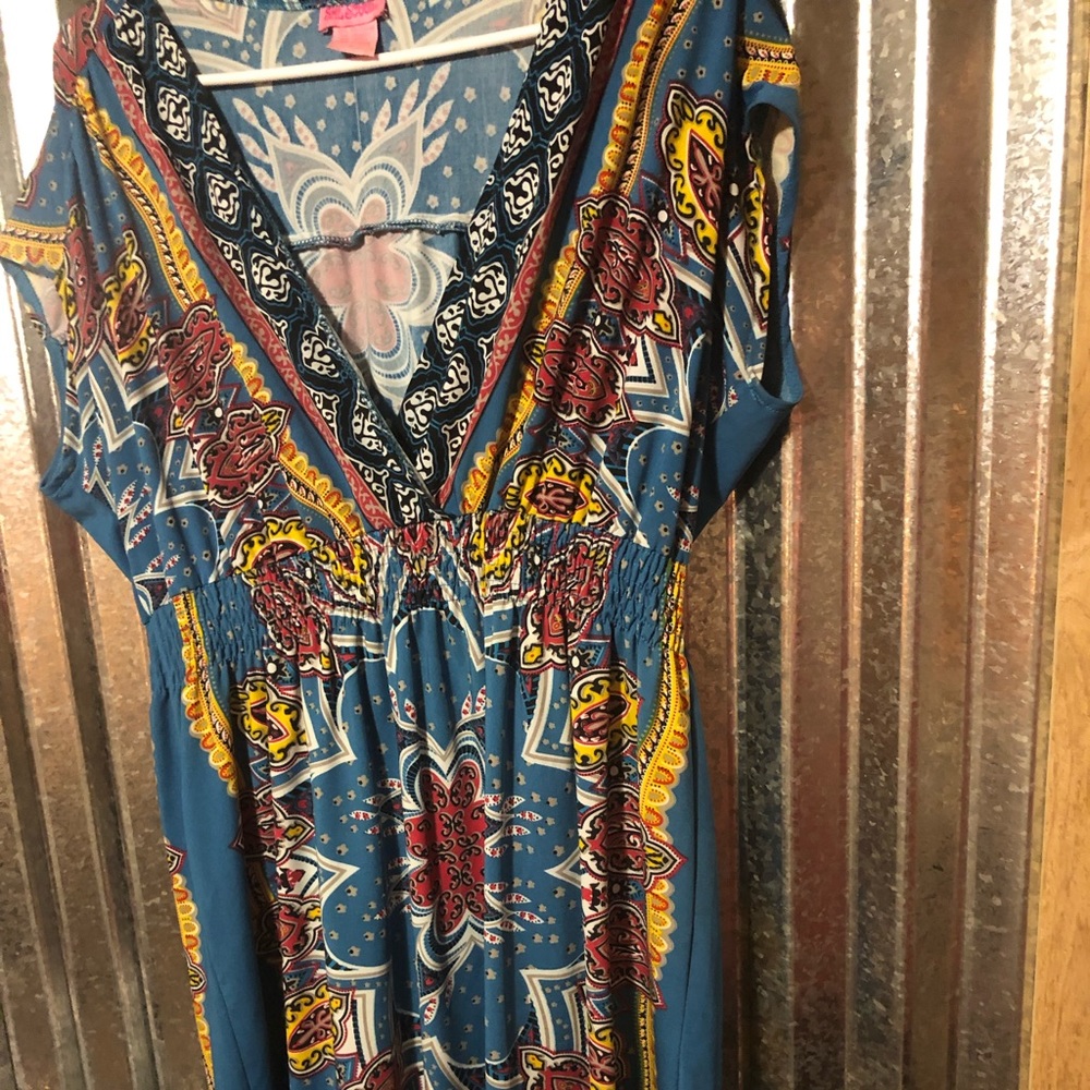 Shescool large size knee length dress